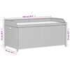 vidaXL Bank mit Stauraum Grau 100x50x52 cm Poly Rattan Akazienholz