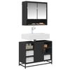 vidaXL Waschbeckenunterschrank Schwarz 80x33x60 cm Holzwerkstoff