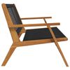 vidaXL Gartenmöbel Schwarz 122 x 78 x 73cm Massivholz Akazie