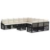 vidaXL Gartensofa-set 12 stk. Schwarz Poly-Rattan