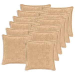 vidaXL Kissenbezug 12 stk. HOUTEN Creme 40 x 40 cm Faux Kaninchenfell
