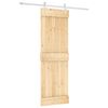 vidaXL Schiebet&uuml;r Nat&uuml;rlich und Wei&szlig; 70 x 210 cm Massivkiefer