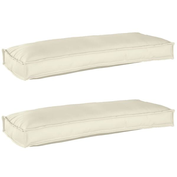 vidaXL Palettenkissenset 2 pcs Creme 100 x 40 x 8 cm Oxford-Stoff