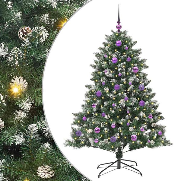 vidaXL K&uuml;nstlicher Weihnachtsbaum mit 150 LEDs mit St&auml;nder Gr&uuml;n 150 cm