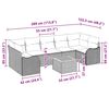 vidaXL Gartensofa-set mit Speicher 8 pcs Beige und Creme Poly-Rattan
