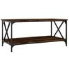 vidaXL Couchtisch R&auml;uchereiche 100x50x45 cm Holzwerkstoff und Eisen