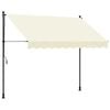 vidaXL Markise Einziehbar Creme 300x150 cm Stoff und Stahl