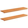 vidaXL Treppenstufen 2 stk. 110 x 30 x 2 cm Hellbraun Massivholz Buche