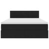 vidaXL Bett mit Stauraum und LED mit LED Schwarz 140 x 190 cm Samt