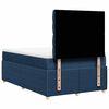 vidaXL Boxspringbett mit Matratze Blau 120x190 cm Stoff