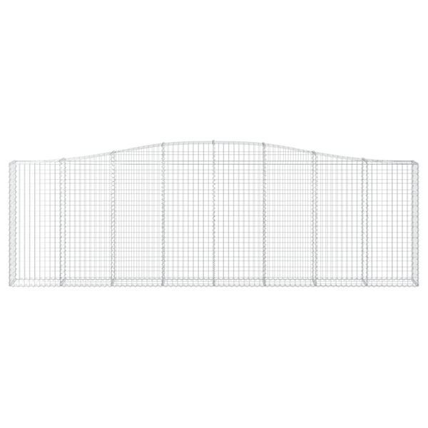 vidaXL Gabionen mit Hochbogen 25Stk. 400x30x120/140cm Verzinktes Eisen