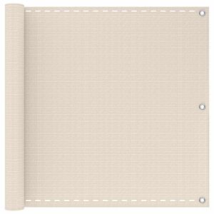 vidaXL Balkonsichtschutz Creme 75 x 700 cm HDPE und Aluminium
