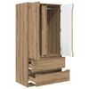 vidaXL Badezimmerschrank mit Speicher Artisan-Eiche 79,5 x 49 x 156 cm