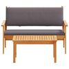 vidaXL Gartensofa-set mit Kissen 2 pcs Anthrazit Massivholz Akazie