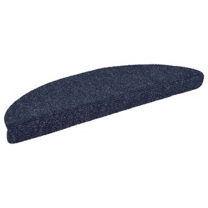 vidaXL Stufenmatten Selbstklebend 15 Stk. 56x17x3 cm Blau Halbrund