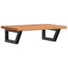 vidaXL Waschbeckenregal Wandmontage Stahl und Massivholz Buche