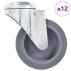 vidaXL 12 Stk. Lenkrollen mit Bolzenloch 75 mm