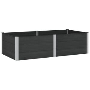 vidaXL Hochbeet Schwarz 200 x 100 x 54 cm