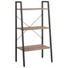 vidaXL Standregal mit 3 B&ouml;den Dunkelbraun und Schwarz 56x35x108 cm