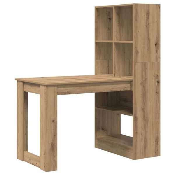 vidaXL Schreibtisch Artisan-Eiche 122 x 67 x 145 cm Holzwerkstoff