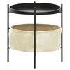 vidaXL Beistelltisch mit Korb 40x40x45,5 cm Creme