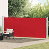 vidaXL Seitenmarkise Ausziehbar 600x160 cm Rot