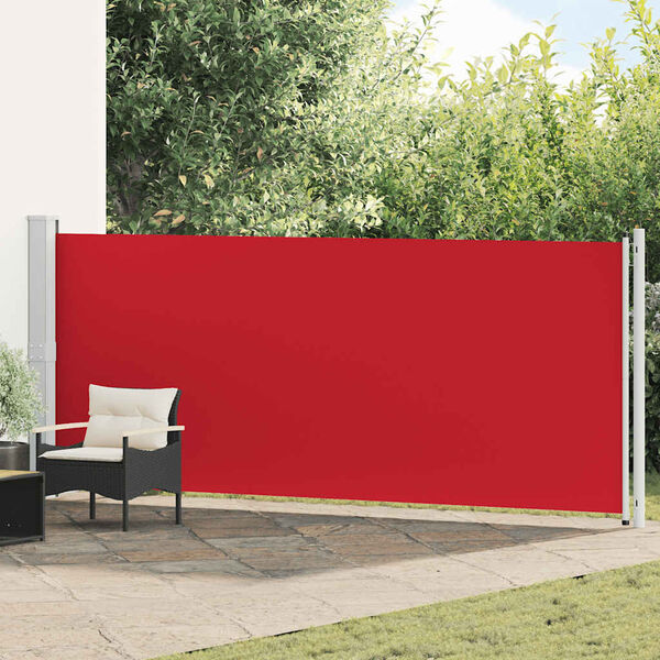 vidaXL Seitenmarkise Ausziehbar 600x160 cm Rot