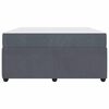 vidaXL Bettrahmen mit Matratze Dunkelgrau 140 x 200 cm Stoff