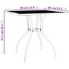 vidaXL Gartentisch Anthrazit 80x80x72,5 cm Stahlgeflecht