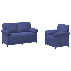 vidaXL Sofa Set 2 stk. Polizeiblau Samt