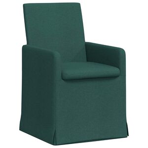 vidaXL Esszimmerst&uuml;hle 2 stk. Stoff Dunkelgr&uuml;n 57 x 67 x 95 cm