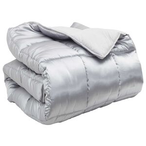 vidaXL Winterbettdecke 135 x 200 cm 450 g/m&sup2; Silber