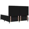 vidaXL Boxspringbett mit Matratze Schwarz 200 x 180 cm Stoff