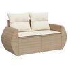 vidaXL Gartensofa-set 9 pcs Beige Poly-Rattan