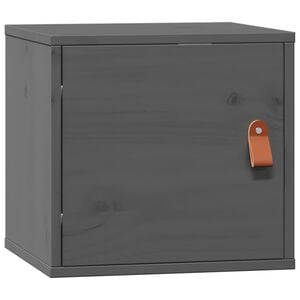 vidaXL Wandschrank Grau 31,5x30x30 cm Massivholz Kiefer