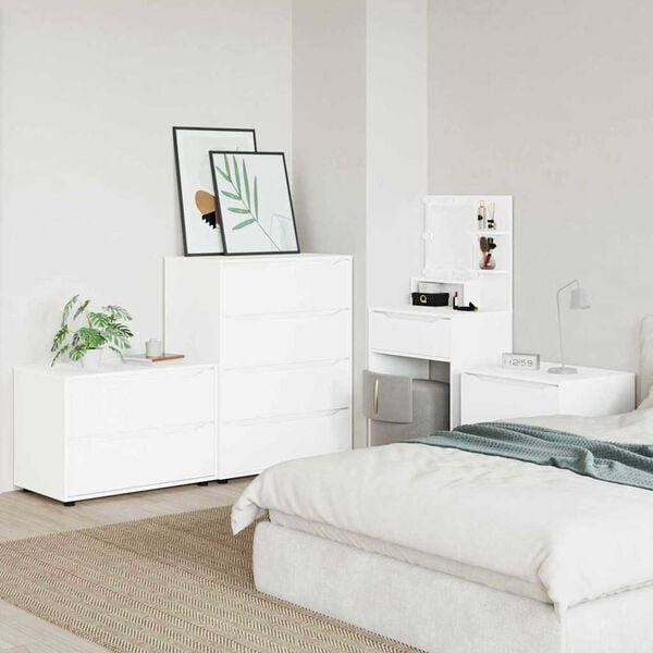 vidaXL Aufbewahrungsschrank Wei&szlig; 80 x 48 x 57 cm Holzwerkstoff