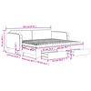 vidaXL Tagesbett Ausziehbar mit Schubladen Creme 100x200 cm Stoff