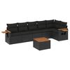 vidaXL Patio Sofa Set 6-Sitzer Black