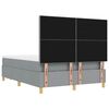 vidaXL Boxspringbett mit Matratze Hellgrau 140 x 190 cm Stoff