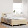 vidaXL Boxspringbett mit Matratze Creme 120 x 190 cm Stoff