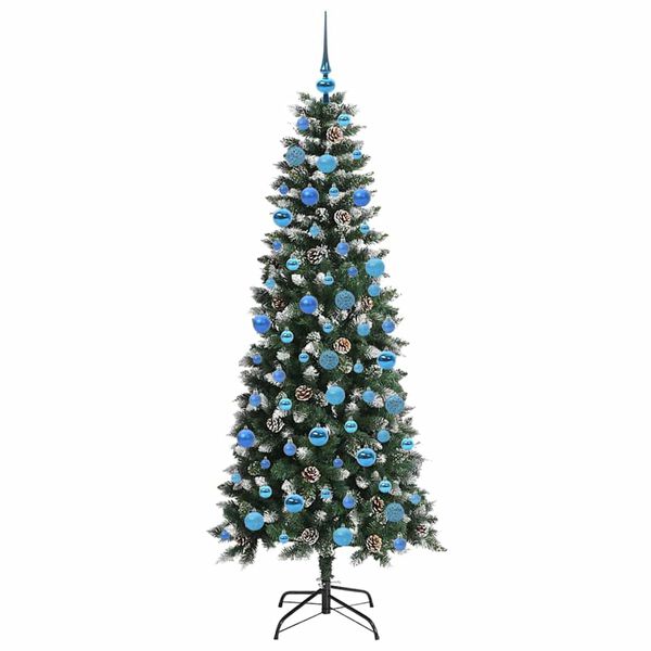 vidaXL K&uuml;nstlicher Weihnachtsbaum mit 300 LEDs mit St&auml;nder Gr&uuml;n 180 cm