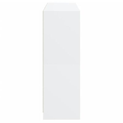 vidaXL Bücherregal mit Türen Weiß 136x37x109 cm Holzwerkstoff