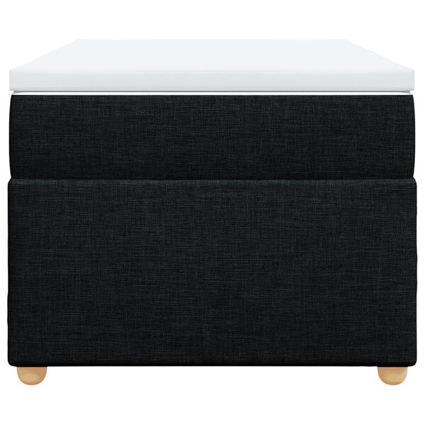 vidaXL Boxspringbett mit Matratze Schwarz 80x200 cm Stoff