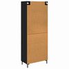 vidaXL Highboard 2 pcs Schwarz Eichen-Optik Holzwerkstoff