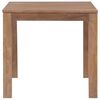 vidaXL Esstisch Massivholz Teak mit Nat&uuml;rlichem Finish 82x80x76 cm