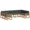 vidaXL Outdoor-Sofagarnitur 9 stk. Wei&szlig; und Anthrazit
