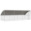vidaXL H&uuml;hnerk&auml;fig mit 1 T&uuml;r 3 stk. Silber 600x200x200cm