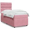 vidaXL Boxspringbett mit Matratze Rosa 80x200 cm Samt