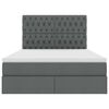 vidaXL Bett mit Stauraum und LED Dunkelgrau 140 x 200 cm Polyester
