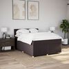 vidaXL Boxspringbett mit Matratze Dunkelbraun 140x200 cm Stoff